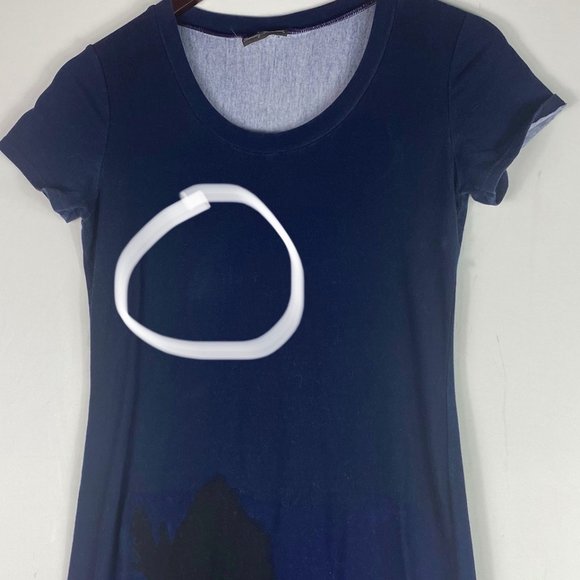 Tommy Bahama XS Small Maxi Dress Tropical Sunset Hawaiian Blue Black - Picture 4 of 4